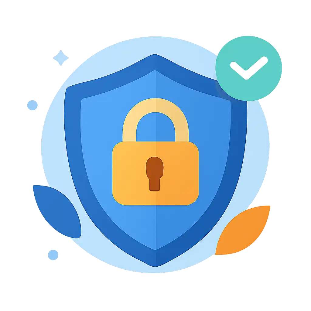 Security shield icon with lock: BDG Game safety visualization